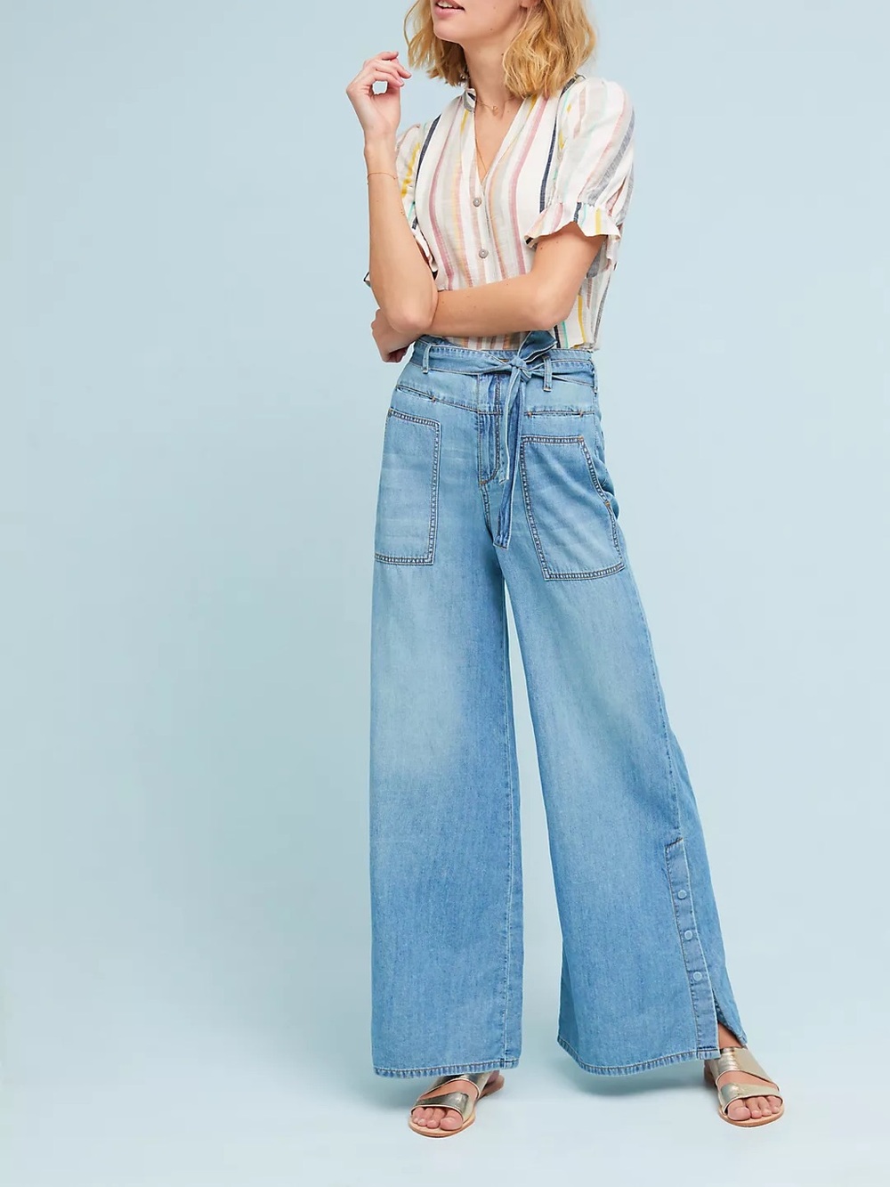 Pilcro by Anthropologie High-Rise Wide-Leg Jeans